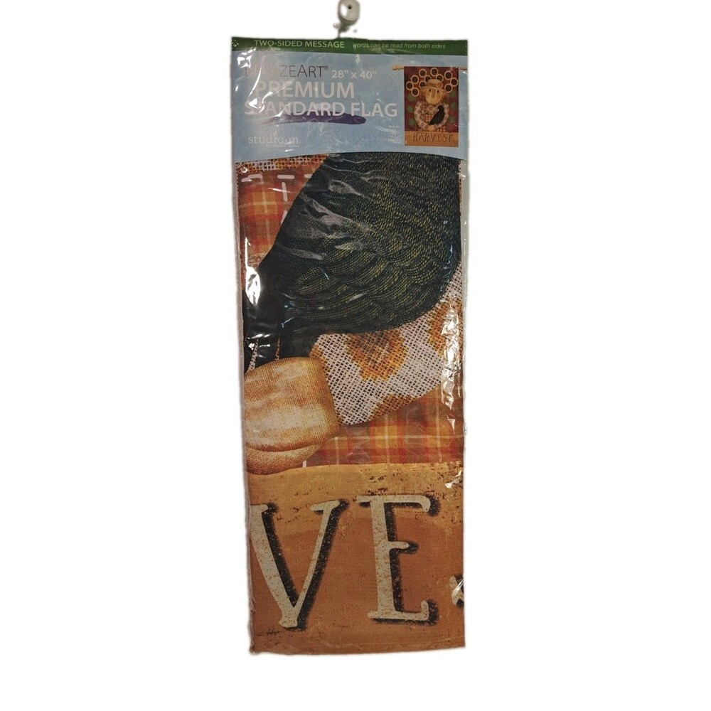 Harvest Scarecrow Decorative Fall House Flag 40"h x 28"w New